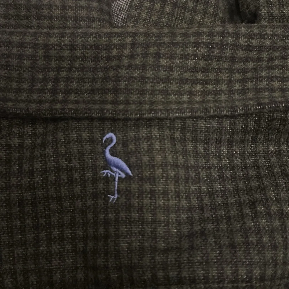 TailorByrd Olive Green Houndstooth Heavyweight Button Down Flannel Large - Picture 5 of 5